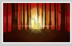 Sunset Deer in the Forest