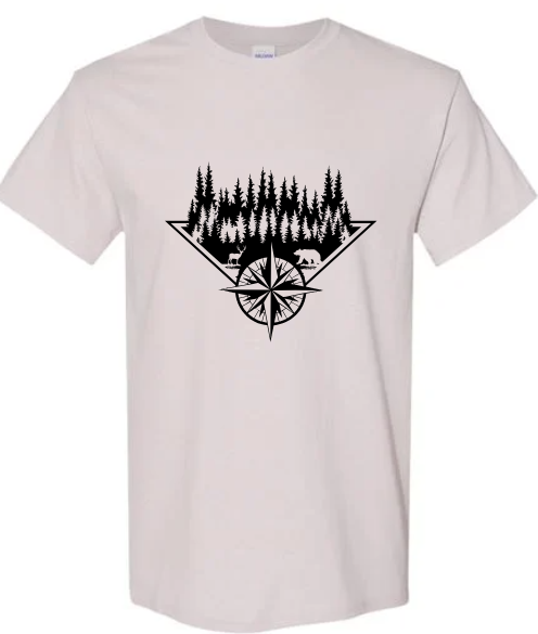 Forest Landscape with Compass